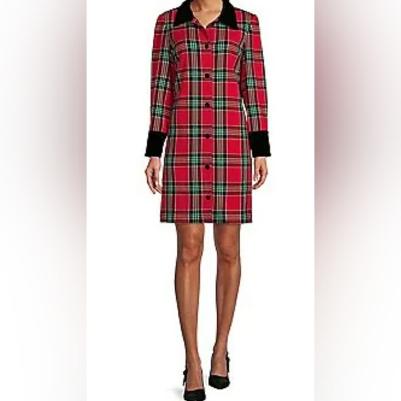 LAST CALL!! FINAL PRICE!! $10 NWOT Preston & York Plaid Print Dress.  Size 10. - Picture 2 of 5